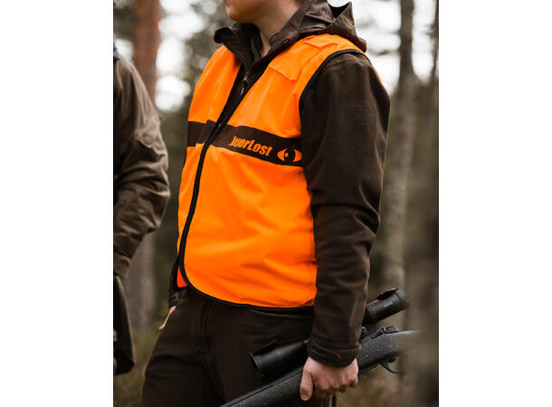 NeverLost Jaktvest Vest i Signalfarge for Høy Synlighet 